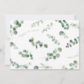 Jungle Animals Grüne Taufe Christening Foto Einladung (Rückseite)