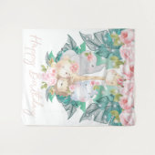 Jungle Animals Happy Birthday Wandteppich (Vorderseite (Horizontal))