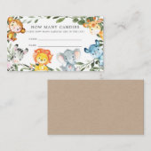 Jungle Animals Kinderdusche schätzt wie viele Kana Begleitkarte (Vorne/Hinten)