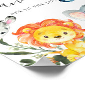 Jungle Animals Kinderdusche schätzt wie viele Kana Poster (Ecke)