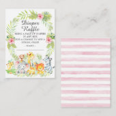 Jungle Animals Kinderdusche Windelwanne Begleitkarte (Vorne/Hinten)