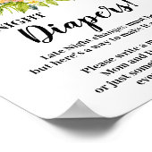 Jungle Animals Late Night Diapers Babydusche Zeich Poster (Ecke)