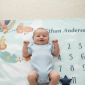 Jungle Animals Neutral Baby Blanket Wandteppich