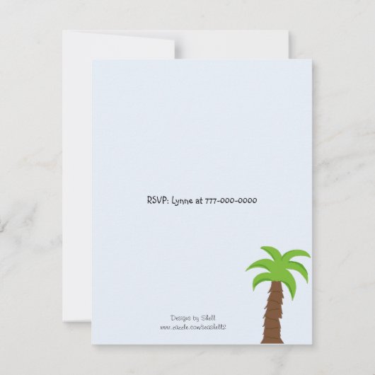 Jungle Animals Party Einladung (Rückseite)