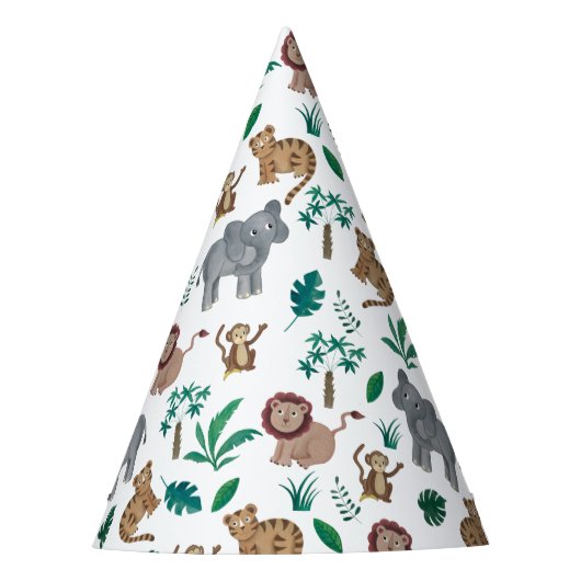 Jungle Animals Party Hat Partyhütchen (Vorderseite)
