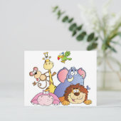 Jungle Animals Postkarte (Stehend Vorderseite)