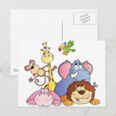 Jungle Animals Postkarte (Vorne/Hinten)
