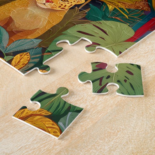 Jungle Animals Puzzle – Leopard and Tropical Birds (Seite)