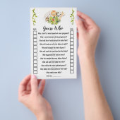 Jungle Animals raten, wer Baby Duschkarte hat Flyer (Handgriff)