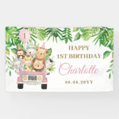 Jungle Animals Safari Auto Adventure Party Hinterg Banner (Horizontal)
