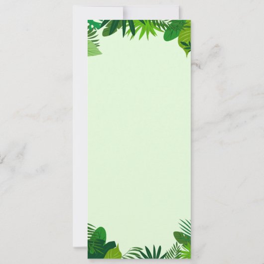 Jungle Animals Safari Baby Dusche Einladung (Rückseite)