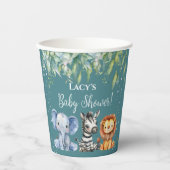 Jungle Animals Safari Baby Dusche Pappbecher (Vorderseite)
