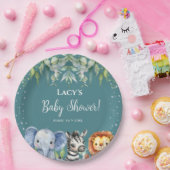 Jungle Animals Safari Baby Dusche Pappteller (Party)