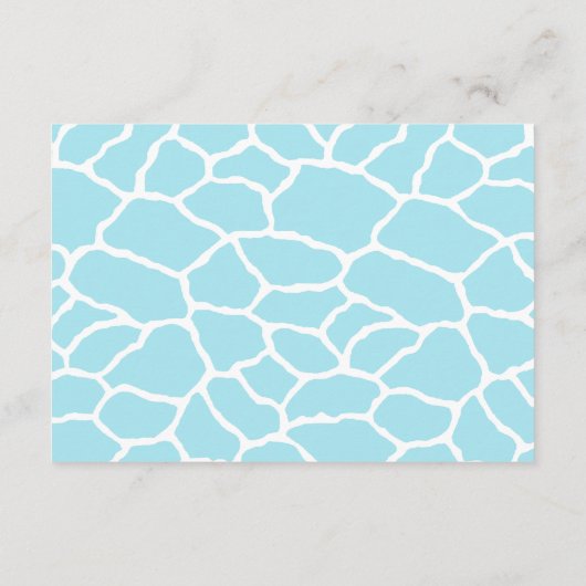 Jungle Animals Safari Baby Duschkarte Begleitkarte (Rückseite)