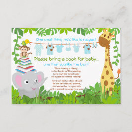 Jungle Animals Safari Baby Showbook Begleitkarte