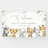 Jungle Animals, Safari, Babydusche Willkommen Banner (Horizontal)