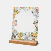 Jungle Animals, Safari, Blume, Momosa Bar Acrylschild (Winkel)