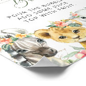 Jungle Animals, Safari, Blume, Momosa Bar Poster (Ecke)