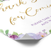 Jungle Animals Safari Lila Floral Vielen Dank, das Poster (Ecke)