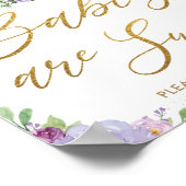 Jungle Animals Safari Lila Leckerei Poster (Ecke)