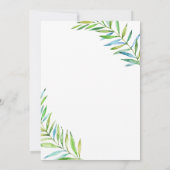 Jungle Animals Safari Neutral Baby Dusche Einladung (Rückseite)