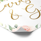 Jungle Animals Safari Rosa Blumenkarten und Gesche Poster (Ecke)