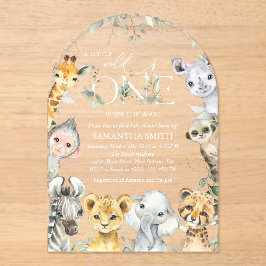 Jungle Animals, Safari, Wild One, Babydusche Acryleinladungen