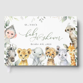 Jungle Animals, Safari, Wild One, Babydusche Gästebuch