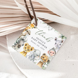 Jungle Animals, Safari, Wild One, Babydusche Geschenkanhänger