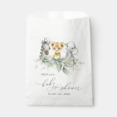 Jungle Animals, Safari, Wild One, Babydusche Geschenktütchen (Vorderseite)