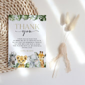 Jungle Animals, Safari, Wild One, erster Geburtsta Dankeskarte