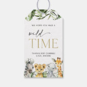 Jungle Animals, Safari, Wild One, erster Geburtsta Geschenkanhänger (Vorderseite)