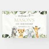 Jungle Animals, Safari, Wild One, Geburtstag Willk Banner (Horizontal)