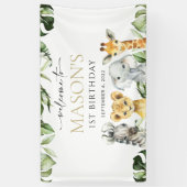 Jungle Animals, Safari, Wild One, Geburtstag Willk Banner (Vertikal)