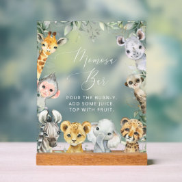 Jungle Animals, Safari, Wild One, Momosa Bar Acrylschild