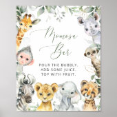 Jungle Animals, Safari, Wild One, Momosa Bar Poster (Vorne)