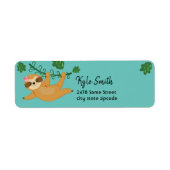 Jungle Animals Sloth Custom Address Labels (Vorne)