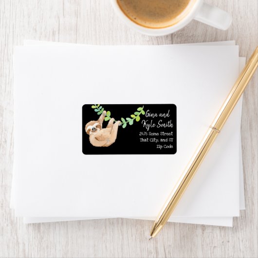 Jungle Animals Sloth Custom Address Labels Adressaufkleber (Insitu)