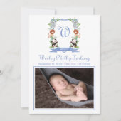 Jungle Animals Wappen Geburtsankündigung Ankündigung (Vorderseite)