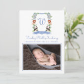 Jungle Animals Wappen Geburtsankündigung Ankündigung (Stehend Vorderseite)