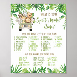 Jungle Animals Was ist Ihr Geist Tiernamenspiel? Poster