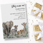 Jungle Animals Wild One Birthday Safari Party Einladung