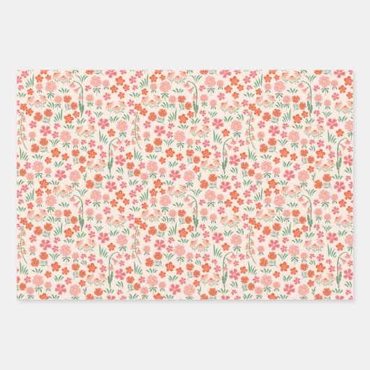 Jungle Animals Wrapping Paper Flat Sheet Set 3 Geschenkpapier Set (Vorderseite 3)