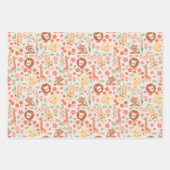 Jungle Animals Wrapping Paper Flat Sheet Set 3 Geschenkpapier Set (Vorderseite)