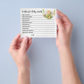 Jungle Animals Wünsche für Baby-Duschkarte Flyer (Gruppe)