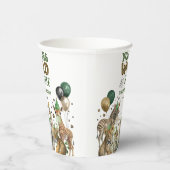 Jungle Animals Young Wild & Three 3. Geburtstag Pappbecher (Rechts)