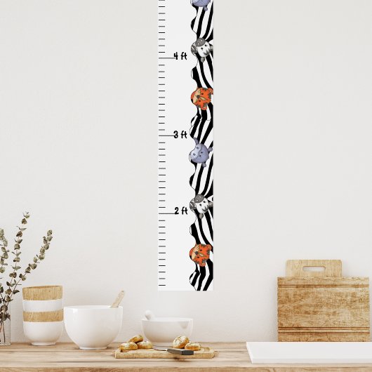 Jungle Animals Zoo Wachstumsdiagramm Poster (Küche)