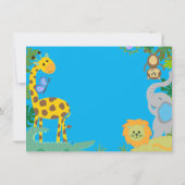Jungle Babies Baby Boy Dusche Einladung (Rückseite)