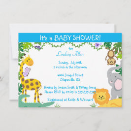 Jungle Babies Baby Boy Dusche Einladung