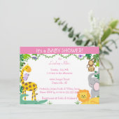 Jungle Babies Baby Dusche Einladung (Stehend Vorderseite)